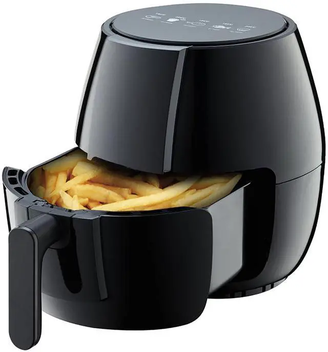 Main image of Supersonic National 4.0 Qt Digital Air Fryer with 5 Preset Cooking Functions - Black