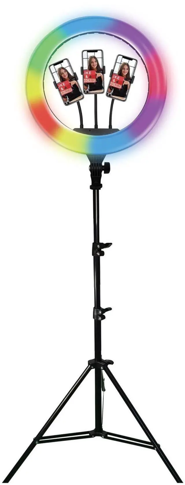 Main image of Supersonic PRO Live Stream 18" 3-Device Ring Light with RGB - Black