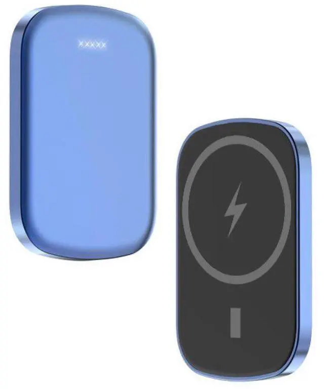 Main image of Vista Chargomate Magnetic Portable Wireless Charger And Power Bank For Apple And Android - METALLIC BLUE