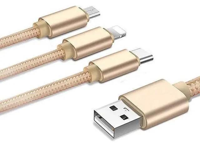 Main image of Vista Multi-Phone 3-in-1 Master Charging Cable - Gold