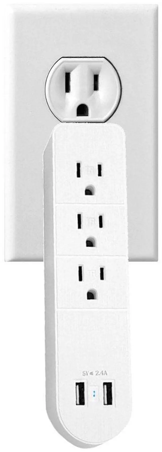 Main image of Versatile Multi Outlet AC Plus Fast USB Charger With Surge Protection - White
