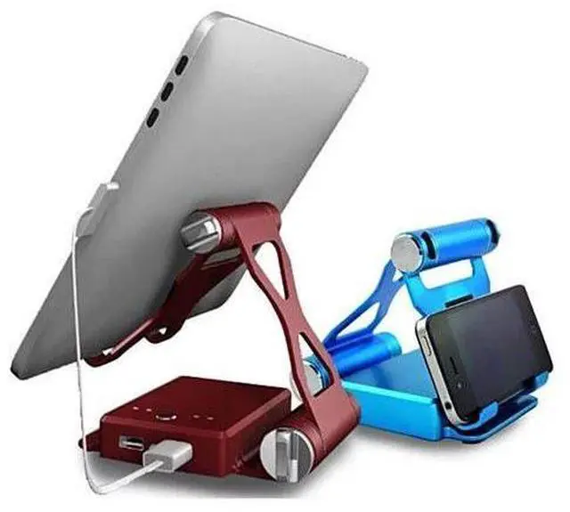 Main image of Podium Style Stand With Extended Battery Up To 200% For iPad; iPhone And Other Smart Gadgets - Blue