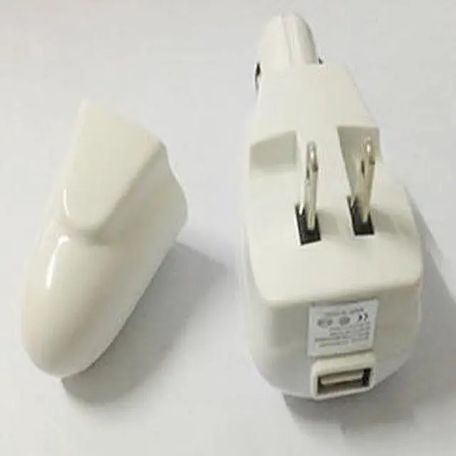 Main image of DUAL CHARGER 2 in 1 Car and Wall Charger with USB port - Black