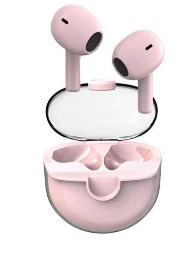 Main image of Clear Top Bluetooth Earphone With Charger - PINK