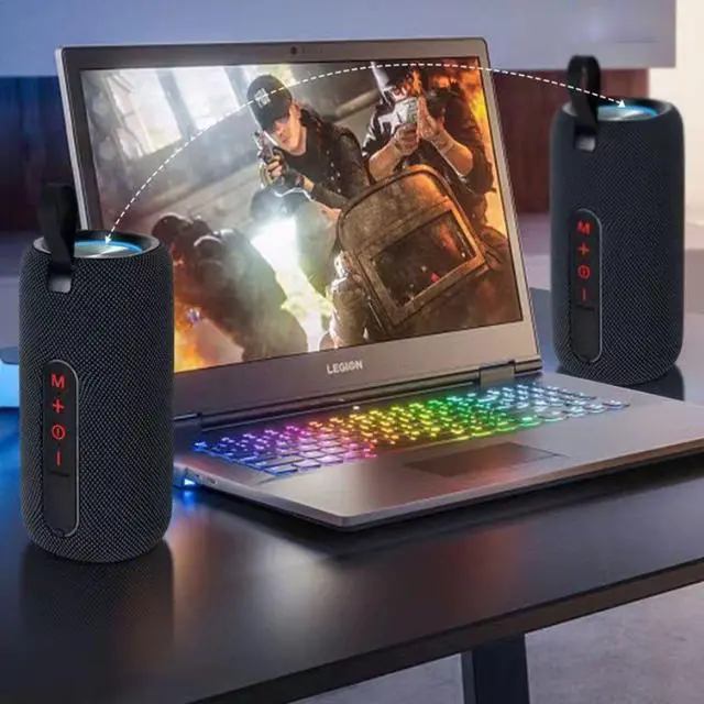 Main image of Vista Dual Boom Bang Bluetooth Speaker - Black