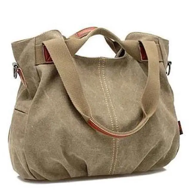 Main image of Vista ARM CANDY Handy Natural Canvas Handbag - Very Cherry