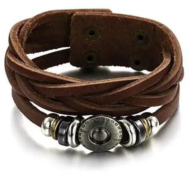 Main image of Vista Bingo Bracelet In Genuine Leather - Brown