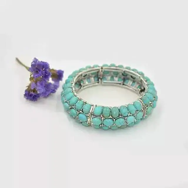 Main image of Vista Blue Bella The Turquoise Sophistication Stretch Bracelet - Turquoise