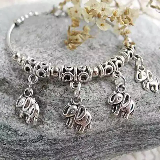 Main image of Vista JOYOUS Natural Charm Stackable Bracelets - Silver