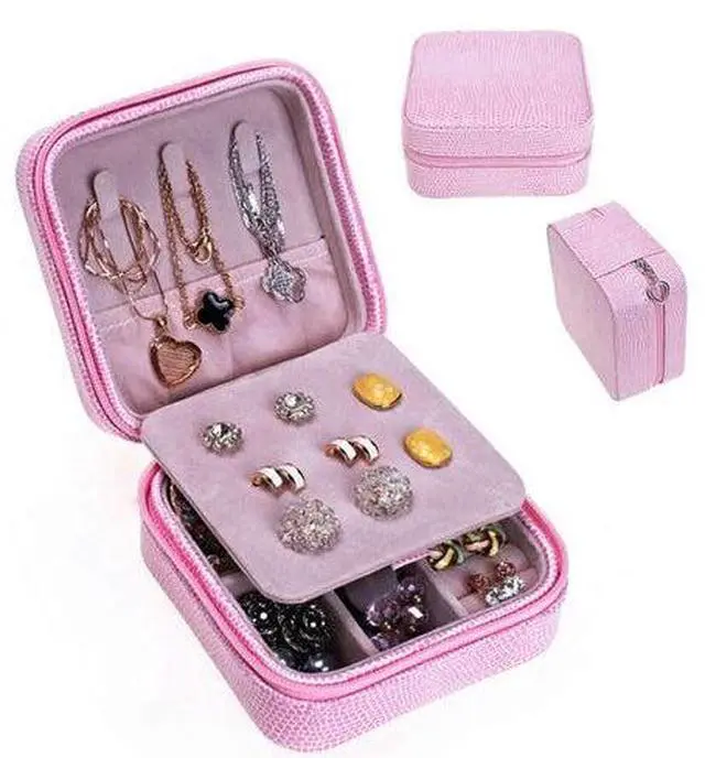 Main image of Vista Cool Jewels A Palm Sized Compact Jewelry Box - PINK