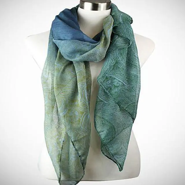 Main image of Vista Pretty in Persia - The Paisley Scarves - Burgundy/Apple Green/Brown