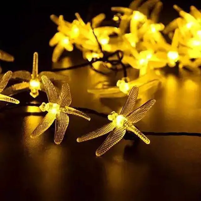 Main image of Vista Solar Powered DragonFly LED Light String - Multi Colors