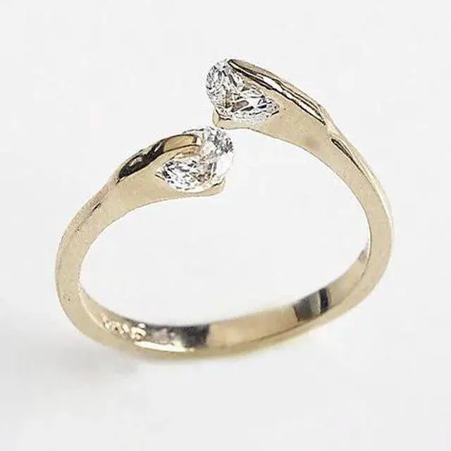 Main image of Vista Match Made in Heaven Rings in Rose Gold and Pink Diamond Crystals - Rose Gold
