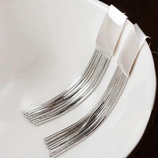 Main image of Vista Jazzel Tassel Fringe Earrings - Silver
