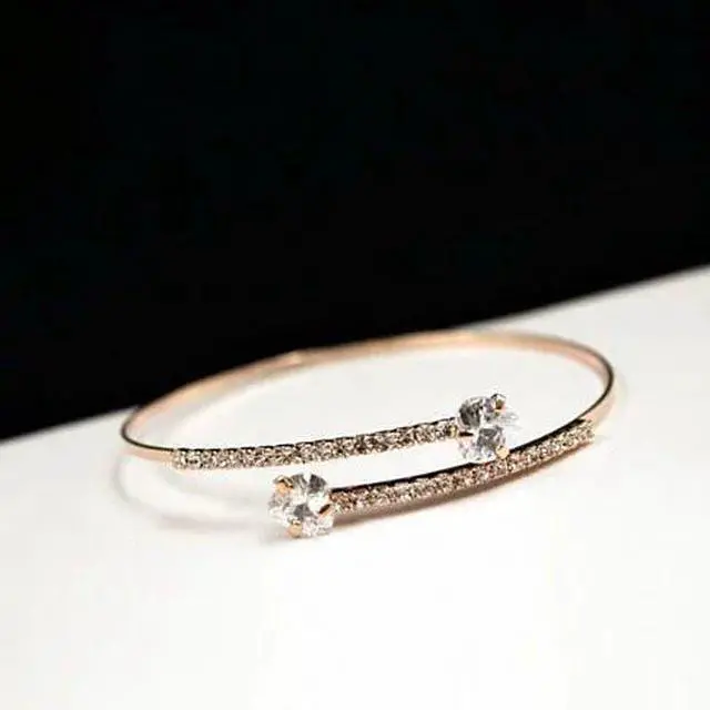 Main image of Vista Heart and Soul Diamond Crystal Hearts Bracelet - Rose Gold