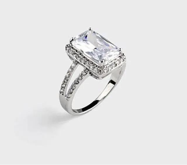 Main image of Vista Purity Classic Ring In Emerald Shape - Clear / No Color