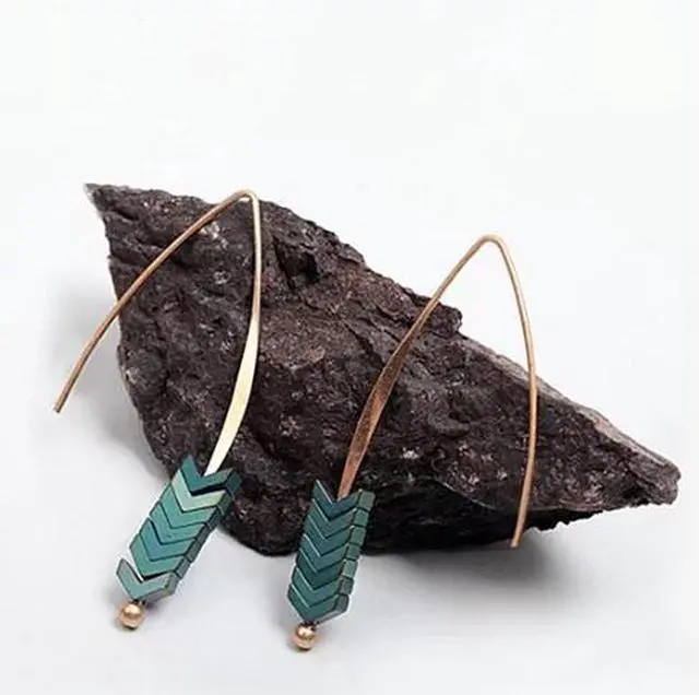Main image of Vista Haute Delicate Threader Style Earrings - Pewter
