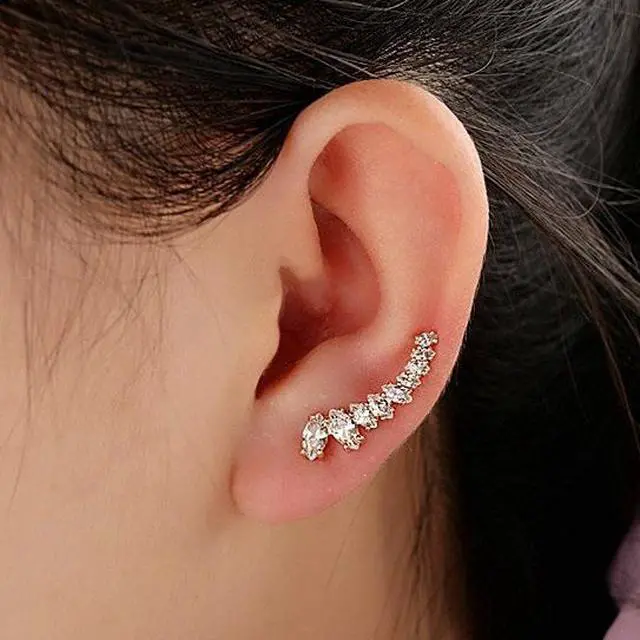 Main image of Vista Uptown Girl Earrings Hip and Chic Ear Crawlers - Silver