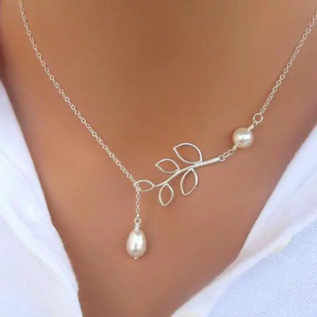 Main image of Vista Pearls Of Joy Lariat Necklace In White Gold And Yellow Gold Plating - Yellow Gold