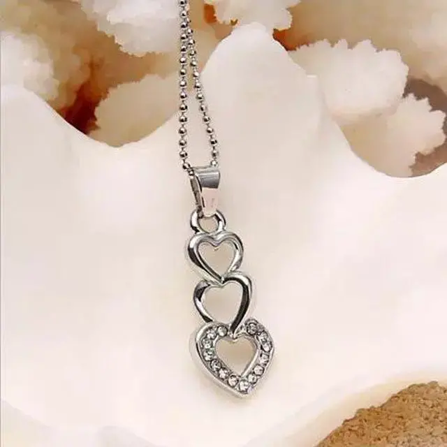 Main image of Vista Love Story Three Phases Of Love Necklace - Silver
