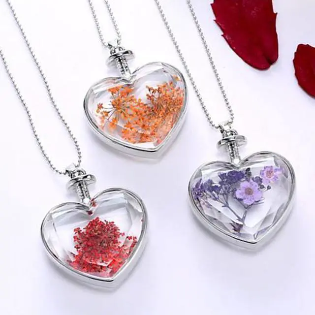 Main image of Vista Wildflowers Would You Be Mine Vintage Feel Necklace - Pink Blossom