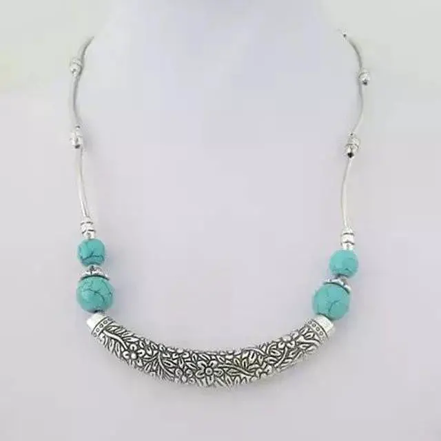 Main image of Vista Luna The Crescent Moon Turquoise Necklace - Turquoise