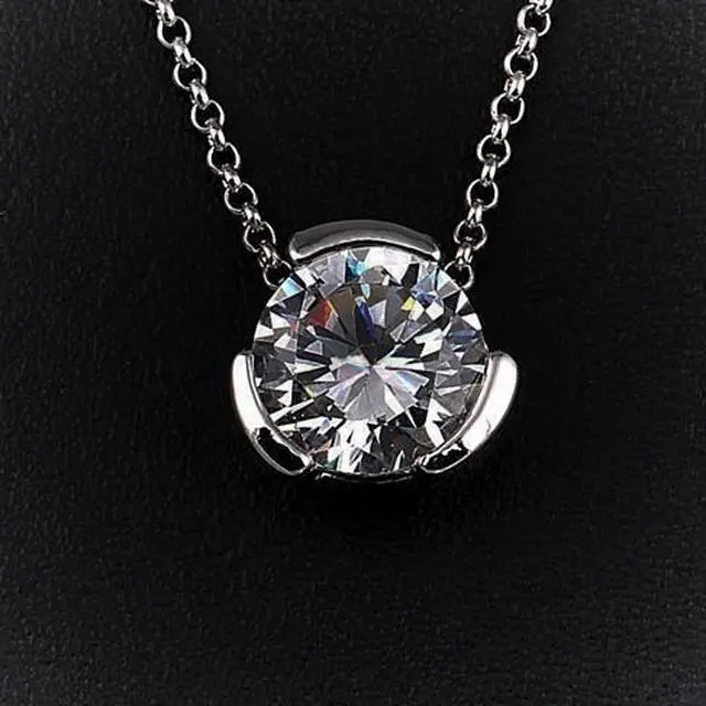 Main image of Vista The Sentry - Pendant for a 12 mm Round Precious Stone - Champagne Citrine