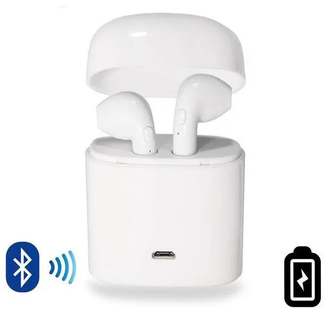 Main image of Vista Dual Chamber Wireless Bluetooth Earphones With Charging Box - White