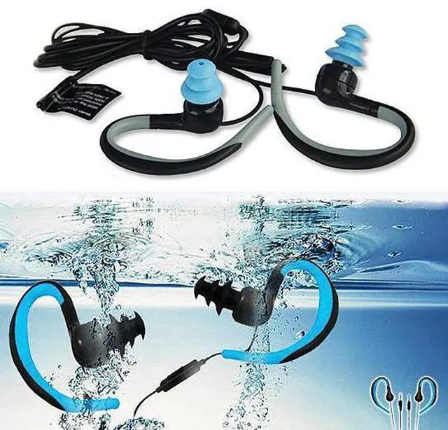 Main image of Vista Waterproof Bluetooth Headphones with Swimmers Earplugs - Blue