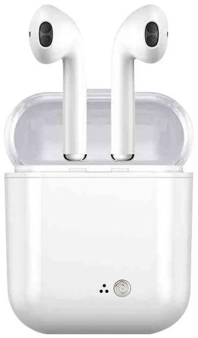Main image of Vista Clear Top Dual Chamber Wireless Bluetooth Earphones With Charging Box - White