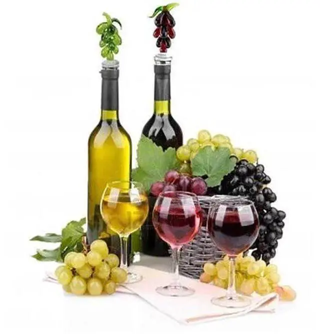 Main image of Vista Hearty Wines Pair Of Wine Stoppers For Wine Lovers - Clear / No Color