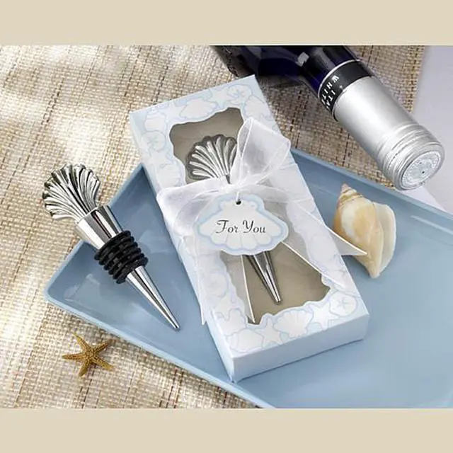 Main image of Vista Seashell Topper Wine Stopper - White