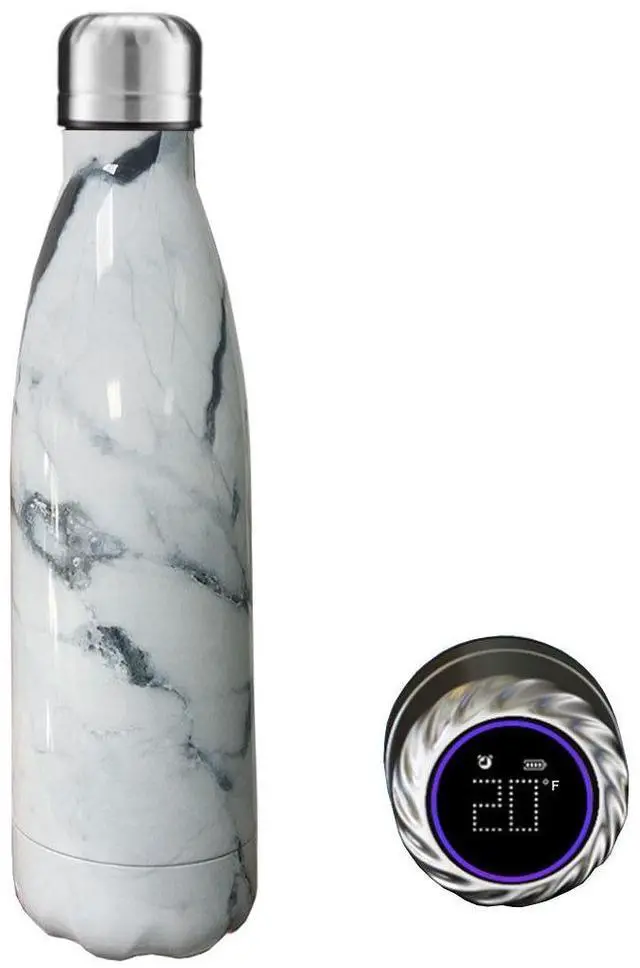 Main image of Vista Aquaala UV Water Bottle With Temp Cap - GRAY MARBLE # 6