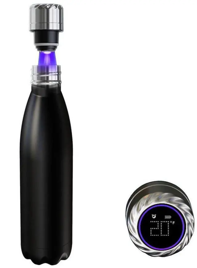 Main image of Vista Aquaala UV Water Bottle With Temp Cap - BLACK ROCK # 2
