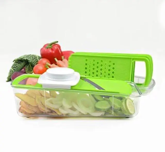 Main image of Vista GO GREEN Veggie 4 in 1 Grinder; Slicer; Cutter And Shredder - Green