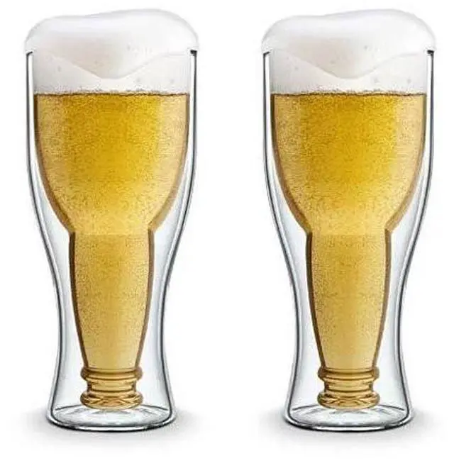 Main image of Vista Bottoms Up Cheers N Beers Bottle In Cup - Clear/No Color