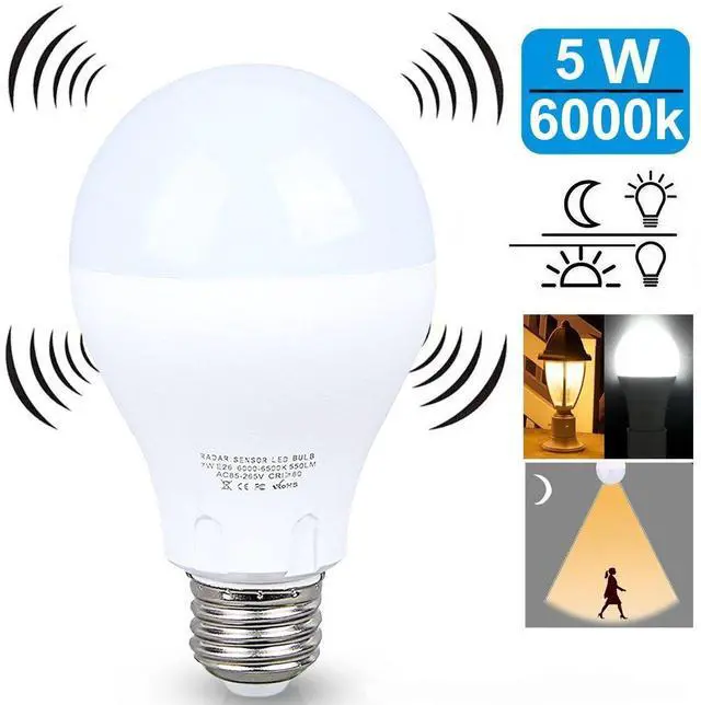 Main image of Vista LED LIGHT BULB W/ RADAR MOTION SENSOR 180 Deg 5w/50 Watts - BRIGHT WHITE (DAYLIGHT)