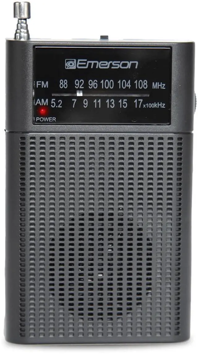 Main image of Emerson Portable AMFM Radio with Built-In Speaker - Gray