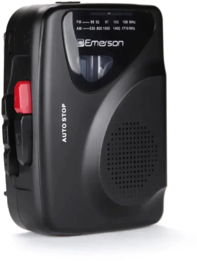 Main image of Emerson Portable Cassette Player & Recorder with AMFM Radio - Black