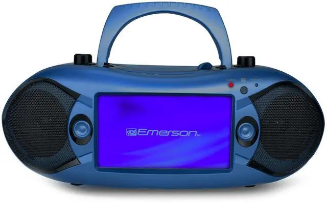 Main image of Emerson 7" Bluetooth DVD Boombox with AMFM Radio & Stereo Speakers - Blue