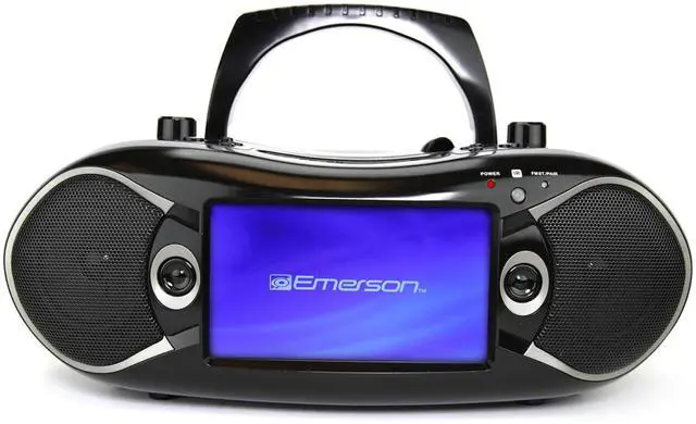 Main image of Emerson 7" Bluetooth DVD Boombox with AMFM Radio & Digital TV - Black