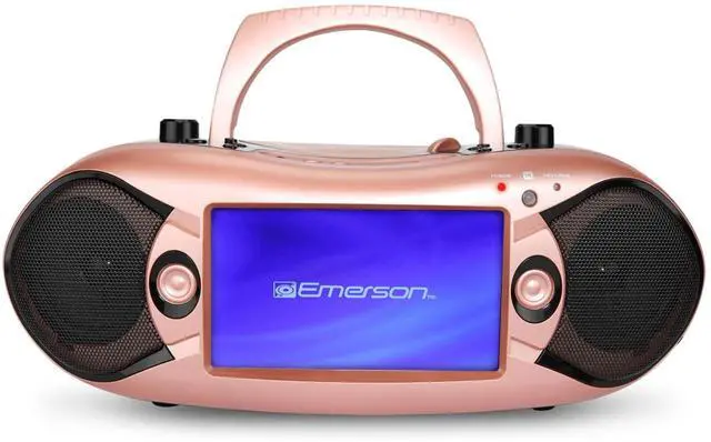 Main image of Emerson 7" Bluetooth DVD Boombox with AMFM Radio & Stereo Speakers - Rose Gold