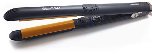 Main image of ISO Beauty Black Label Professional Round 1" Infrared & Nano Tech Solid Ceramic Flat Iron - Black