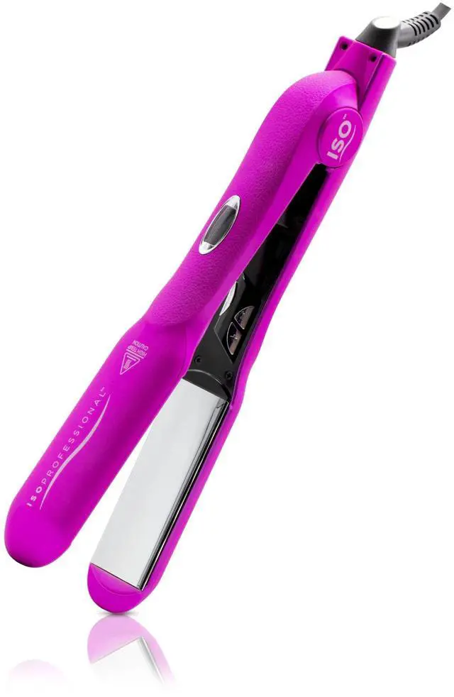 Main image of ISO Beauty Digital Infrared Technology 1.5" Titanium-Plated Flat Iron - Gold Collection - Pink
