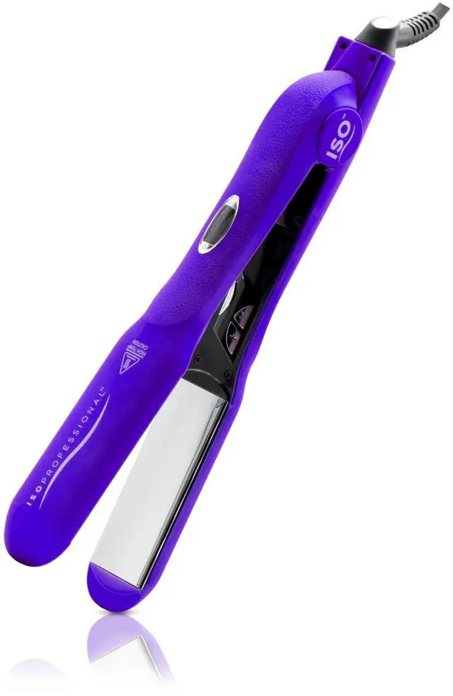 Main image of ISO Beauty Digital Infrared Technology 1.5" Titanium-Plated Flat Iron - Gold Collection - Purple