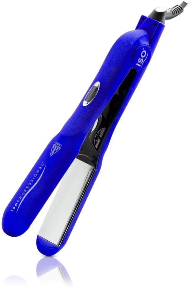Main image of ISO Beauty Digital Infrared Technology 1.5" Titanium-Plated Flat Iron - Gold Collection - Blue