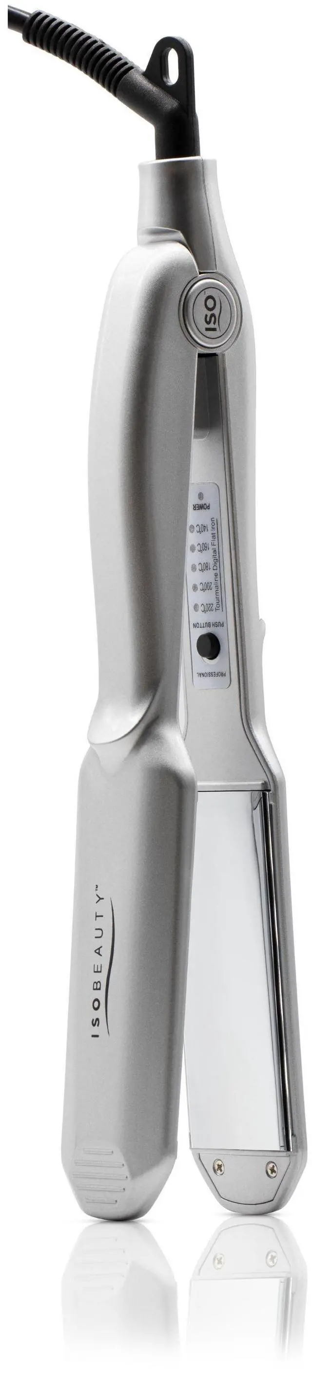 Main image of ISO Beauty Pure Keratin 1.5" Titanium-Plated Hair Straightener - Silver