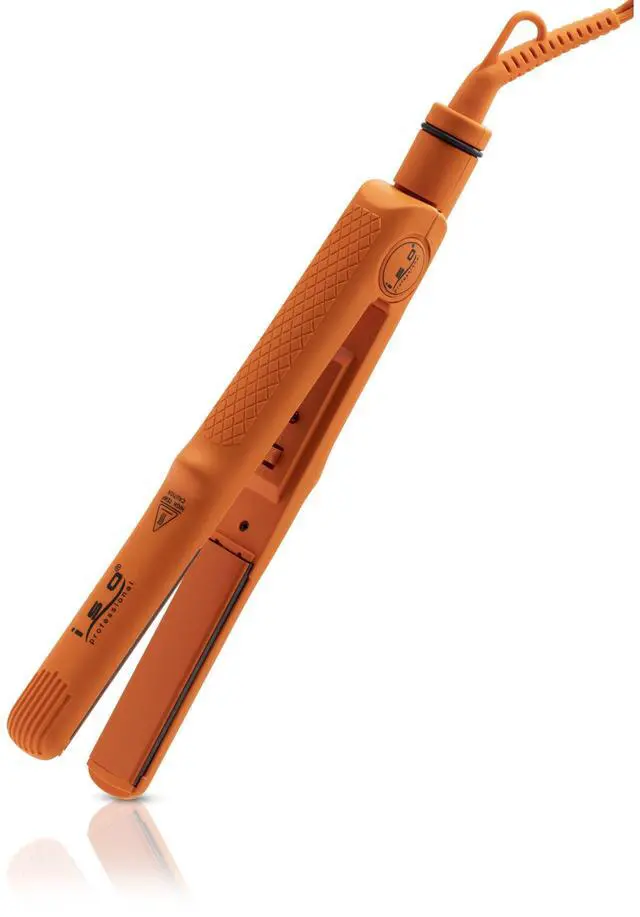 Main image of ISO Beauty Turbo Silk 1" Titanium-Plated Single Pass Flat Iron - Orange