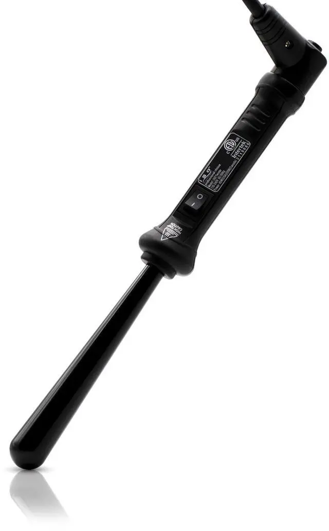 Main image of ISO Beauty The Twister - 25-13mm Tapered Tourmaline-Infused Ceramic Pro Curling Wand - Black