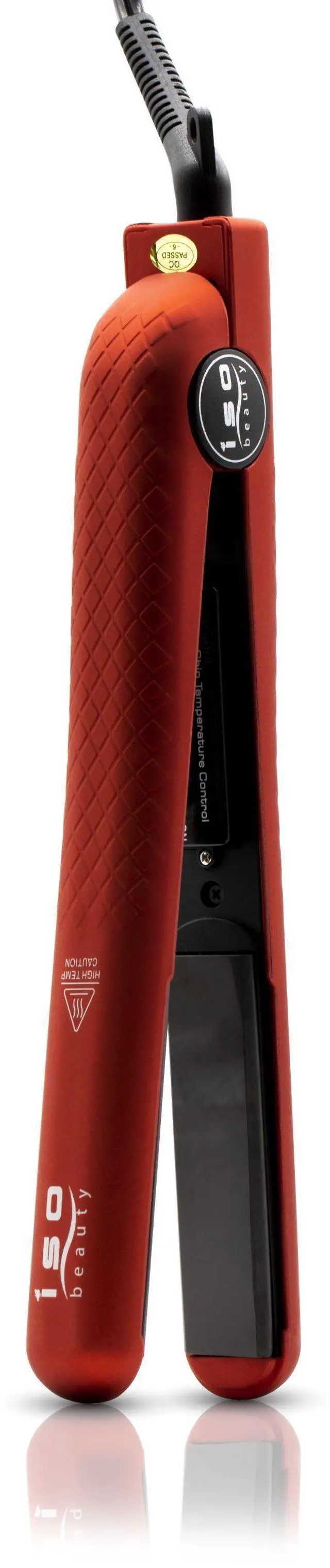 Main image of ISO Beauty Spectrum Pro 1.25" 100% Solid Ceramic Flat Iron - Diamond Collection - Metallic Red